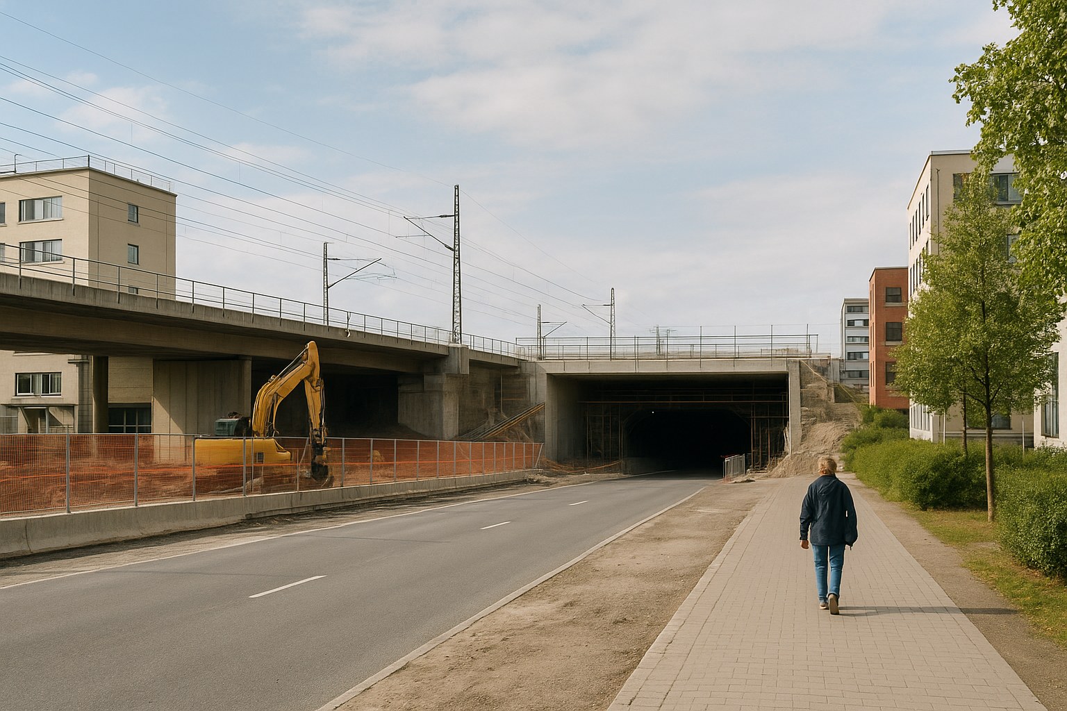 Kuvituskuva: Vantaan ratikan tunneli etenee Tikkurilan aseman alle