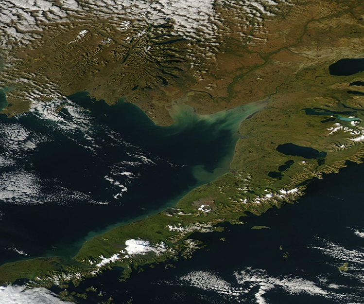 NASA MODIS -satelliittikuva: Autumn Colors in Bristol Bay.