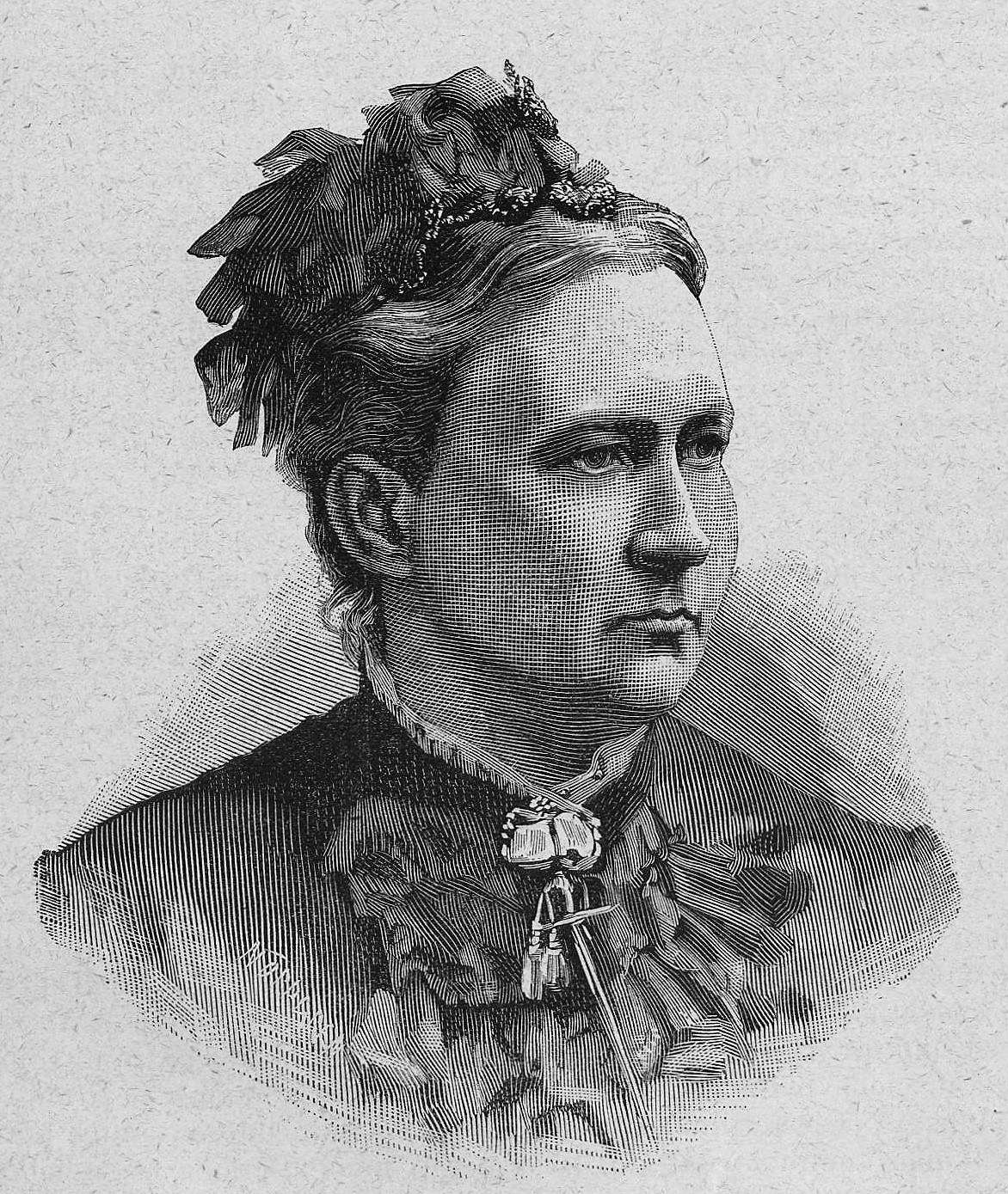 Arkistokuva: Minna Canthin muotokuva vuodelta 1891, tekijä Anton Nordgren.